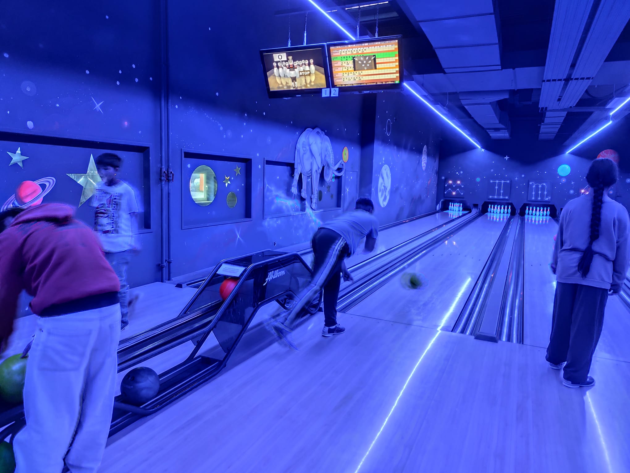 Die 2b beim Bowling